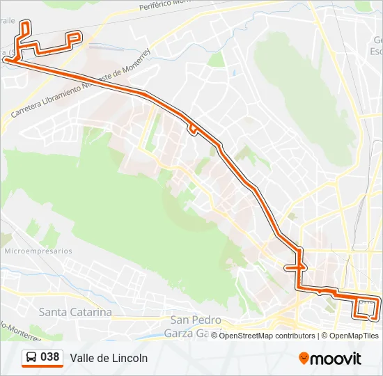 038 Bus Line Map