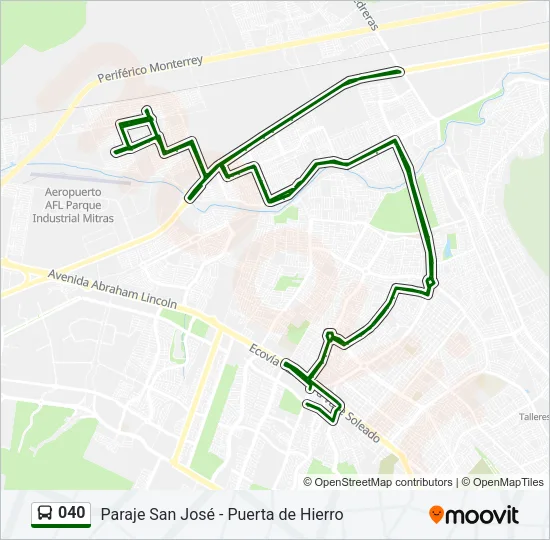 040 Bus Line Map