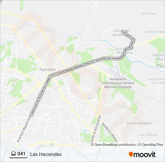 041 Bus Line Map