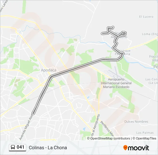 041 Bus Line Map