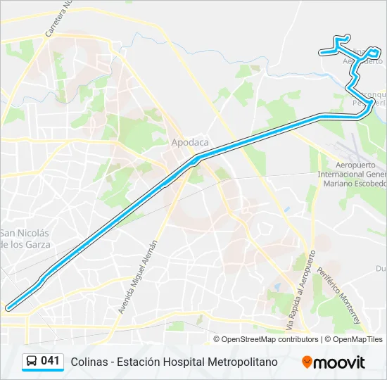 041 Bus Line Map