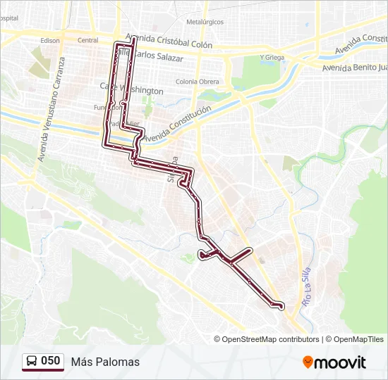 050 Bus Line Map