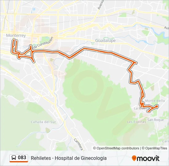 083 Bus Line Map