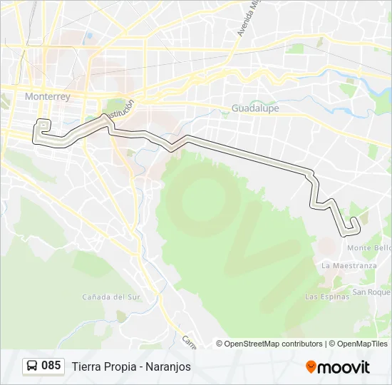 085 Bus Line Map