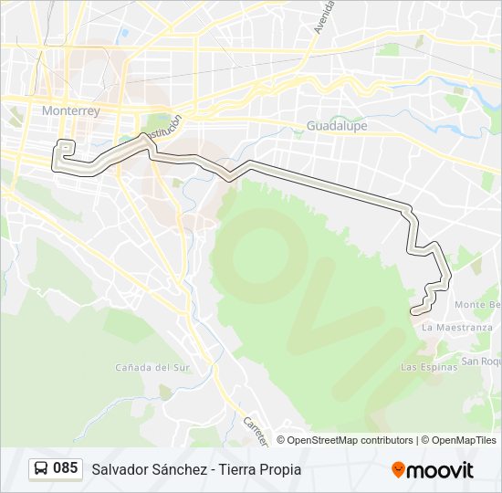 Ruta 085: horarios, paradas y mapas - Salvador Sánchez - Tierra Propia ...