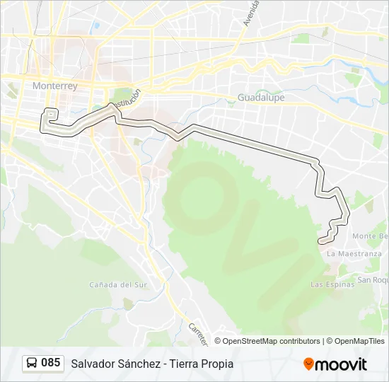 085 Bus Line Map