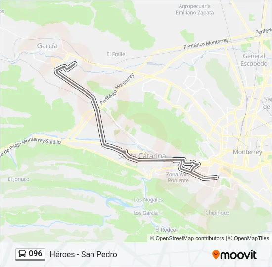 096 Bus Line Map