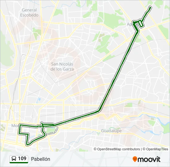 109 Bus Line Map