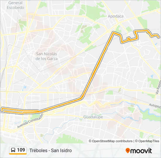 109 Bus Line Map