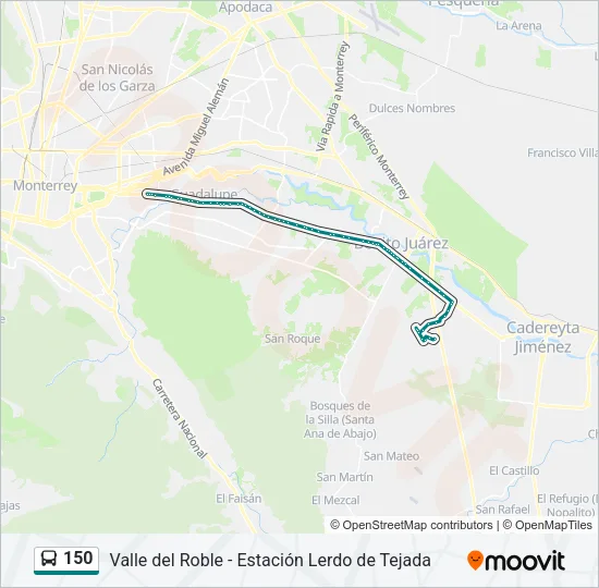150 Bus Line Map