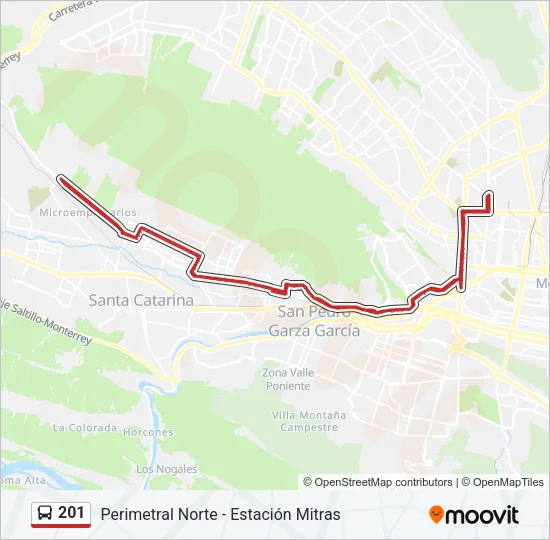 201 Bus Line Map