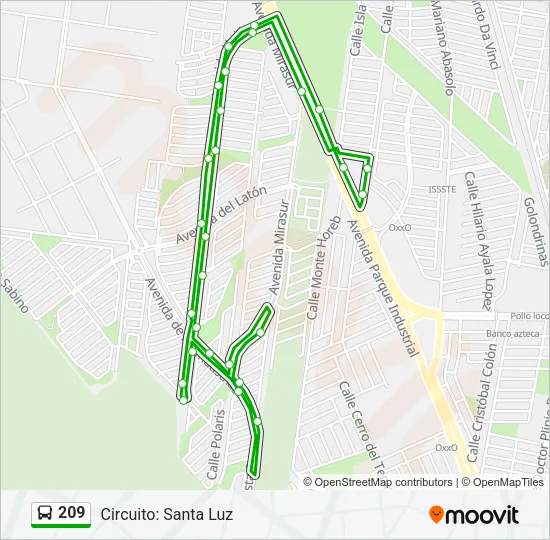 209 Bus Line Map