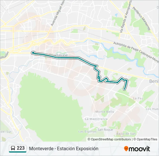 223 Bus Line Map