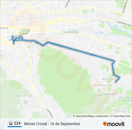 224 Bus Line Map