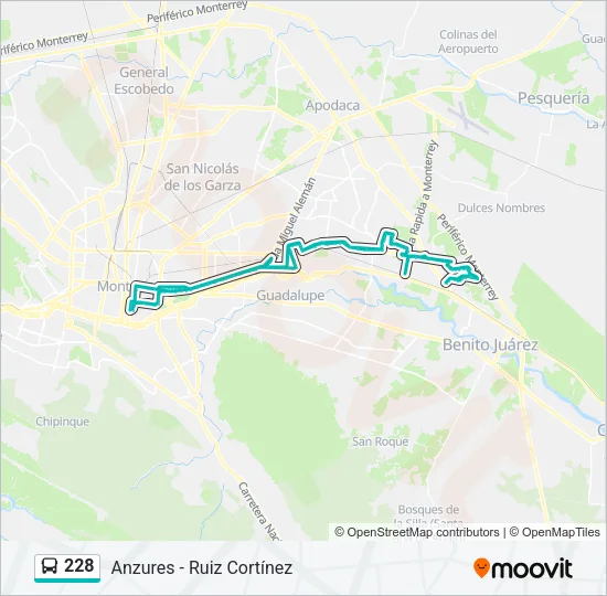 228 Bus Line Map
