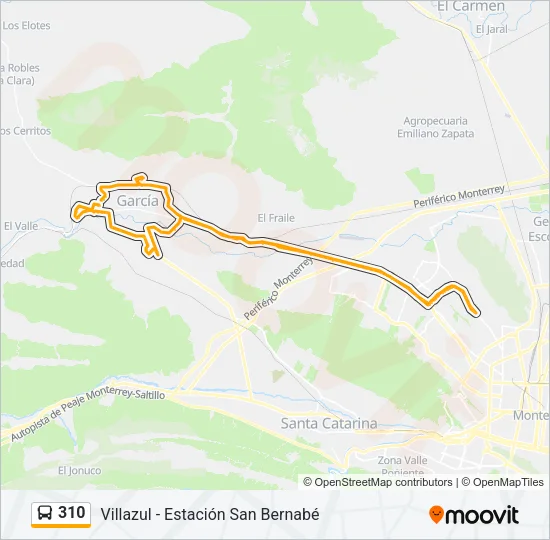 310 Bus Line Map