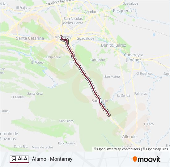 Mapa de ALA de autobús