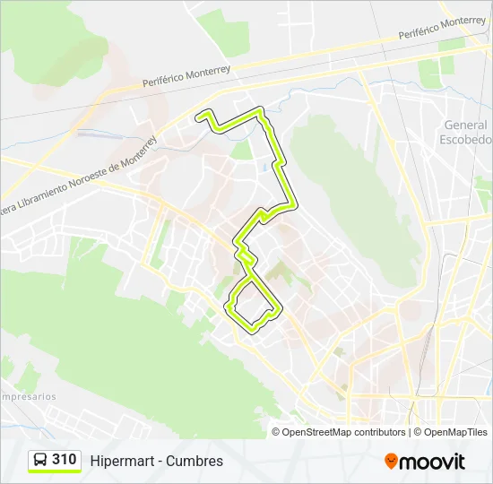 310 Bus Line Map