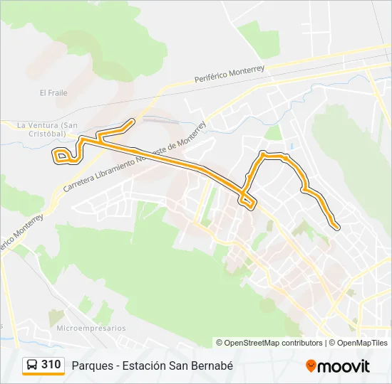 310 Bus Line Map