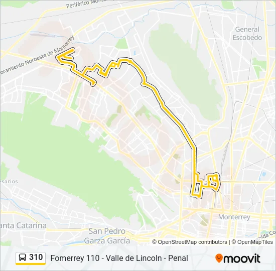 310 Bus Line Map