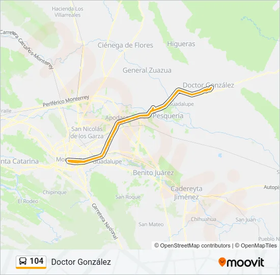 104 Bus Line Map