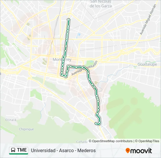 TME Bus Line Map