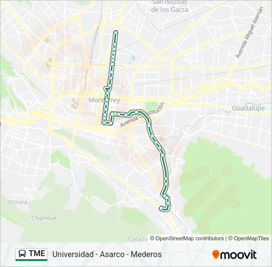 TME Bus Line Map