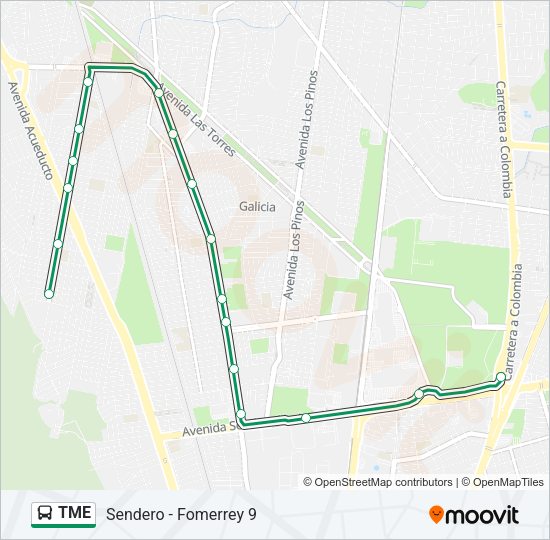 Mapa de TME de autobús