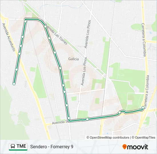 TME Bus Line Map