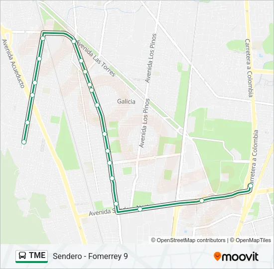 TME Bus Line Map