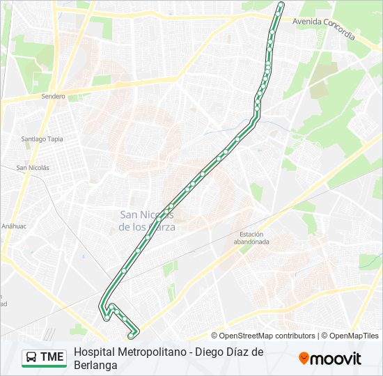 TME bus Line Map