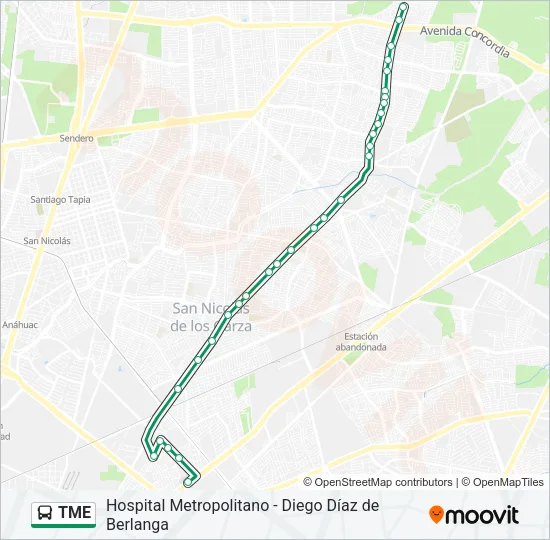 TME Bus Line Map