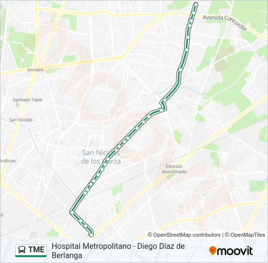 TME Bus Line Map