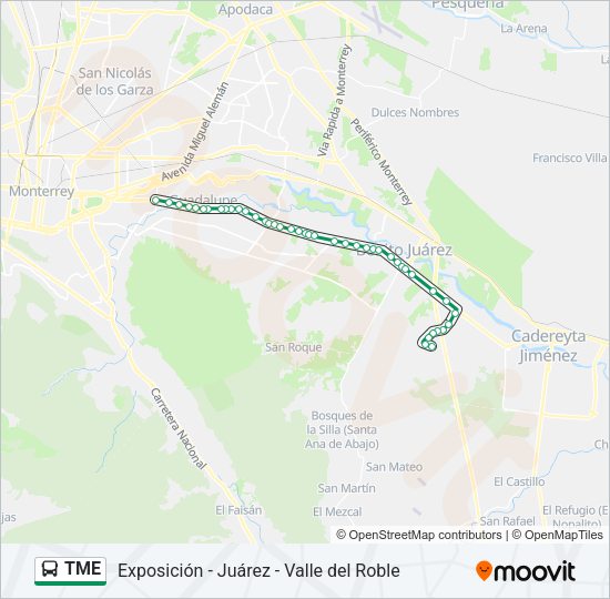 Mapa de TME de autobús