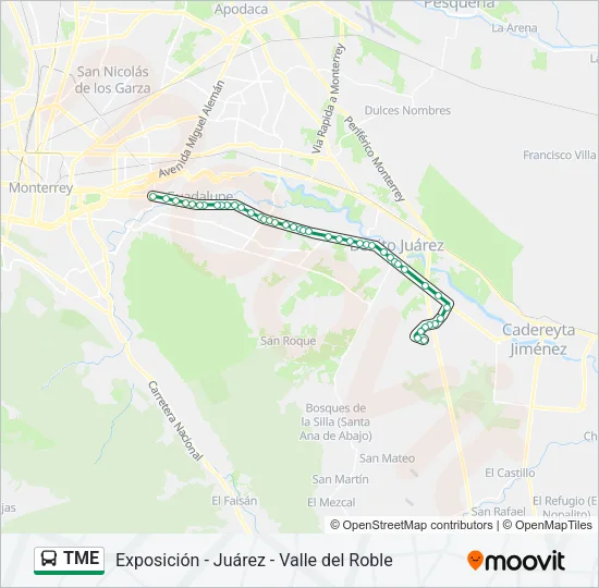 TME Bus Line Map