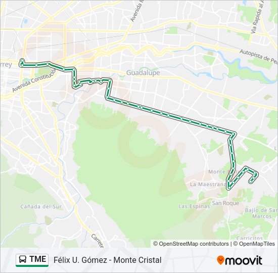 Mapa de TME de autobús