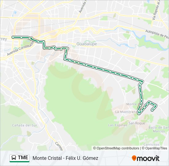 Mapa de TME de autobús