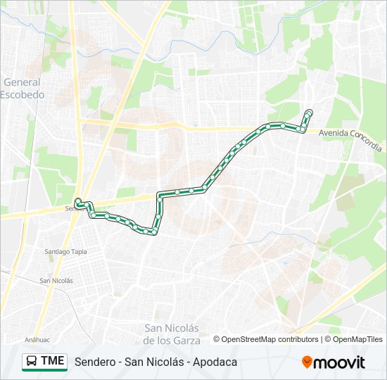 Mapa de TME de autobús