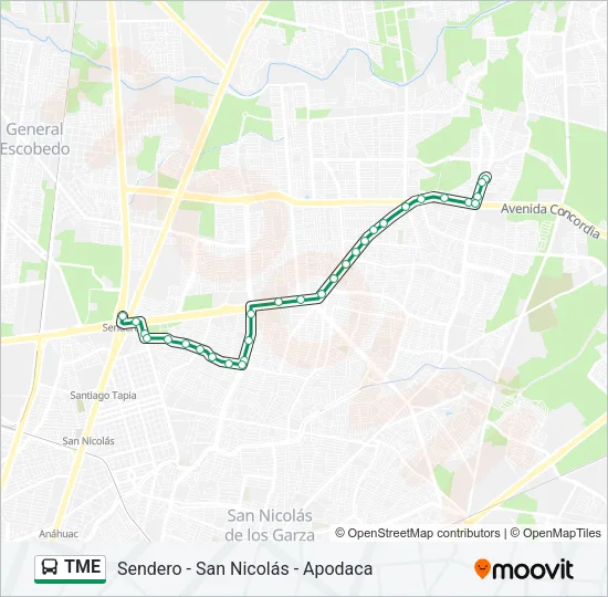 TME Bus Line Map