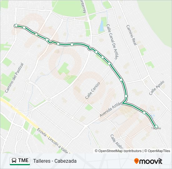 Mapa de TME de autobús