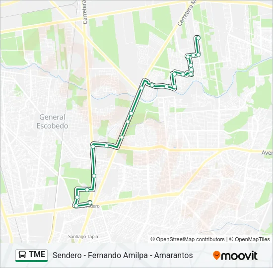 TME Bus Line Map