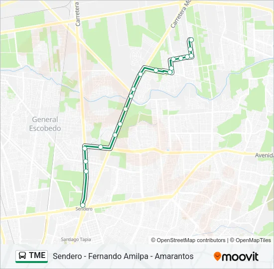 TME Bus Line Map