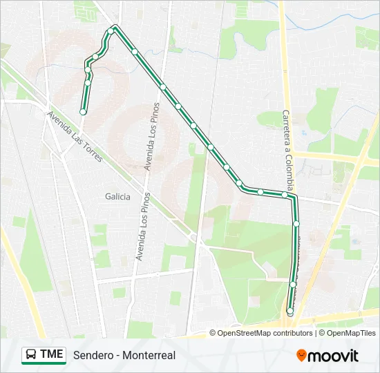 TME Bus Line Map