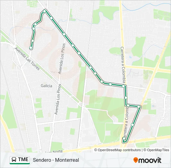 TME Bus Line Map