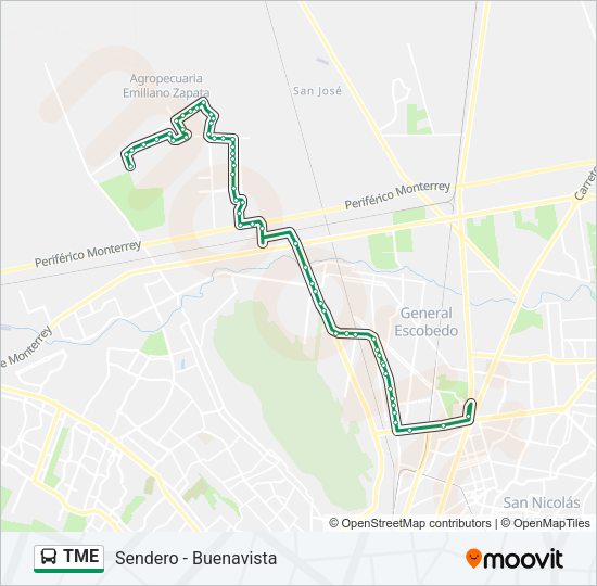 Mapa de TME de autobús