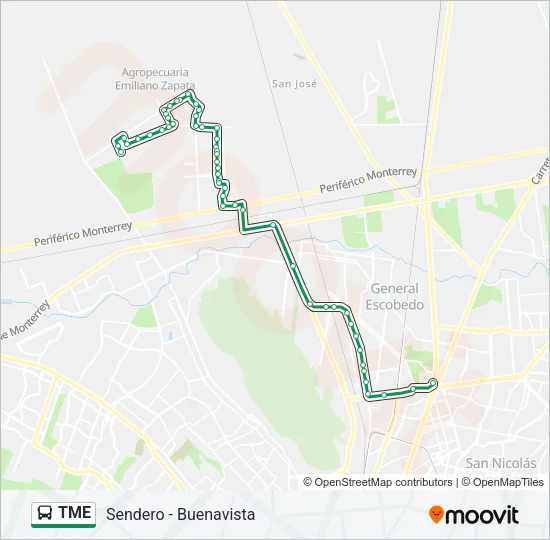 TME Bus Line Map