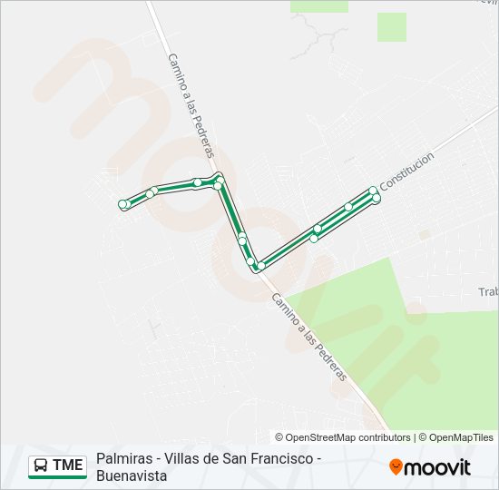 Mapa de TME de autobús