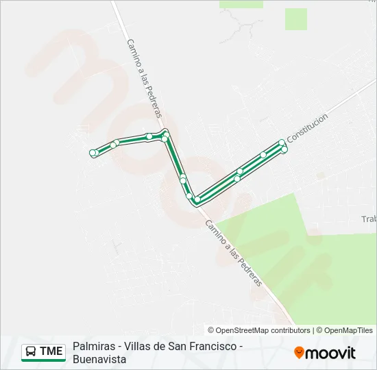 TME Bus Line Map