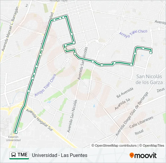 TME Bus Line Map