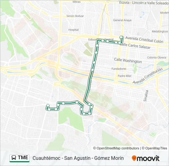TME Bus Line Map